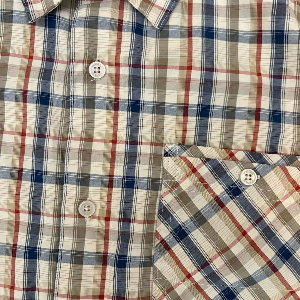 Toad & Co Men's Plaid Short Sleeve Button-Up Shirt Size M Organic Cotton Blend - Picture 5 of 8